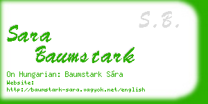 sara baumstark business card